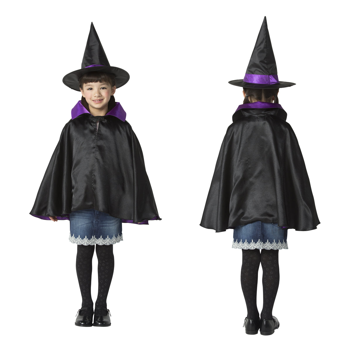 [New] コスプレ ハロウィン 2カラーリバーシブルマント リバーシブル キッズ ユニセックス パープル/レッド 【クリアストーン】