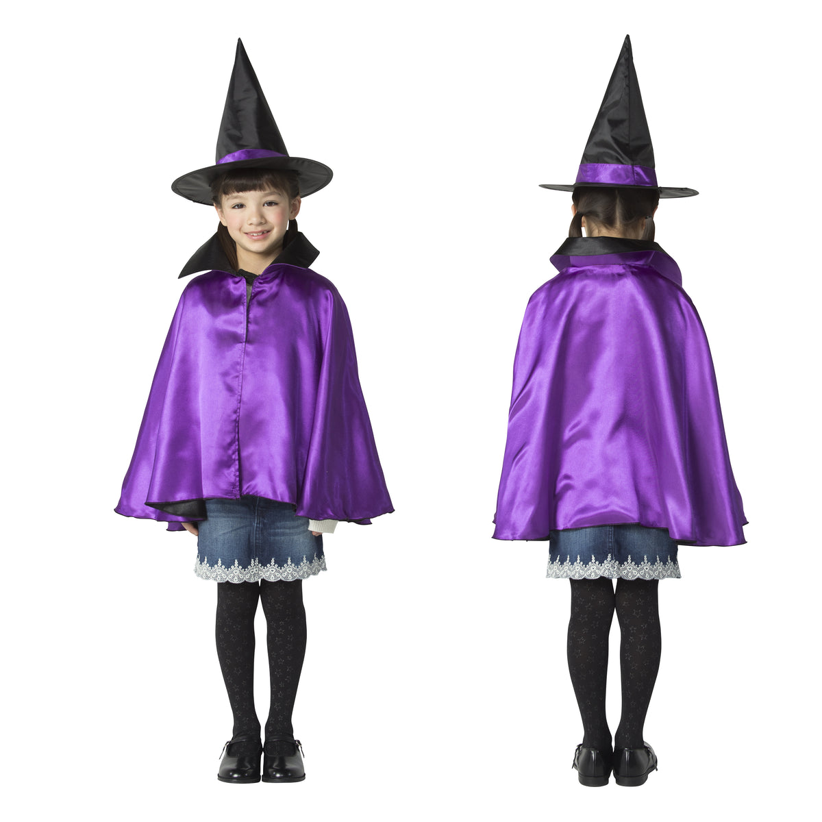 [New] コスプレ ハロウィン 2カラーリバーシブルマント リバーシブル キッズ ユニセックス パープル/レッド 【クリアストーン】