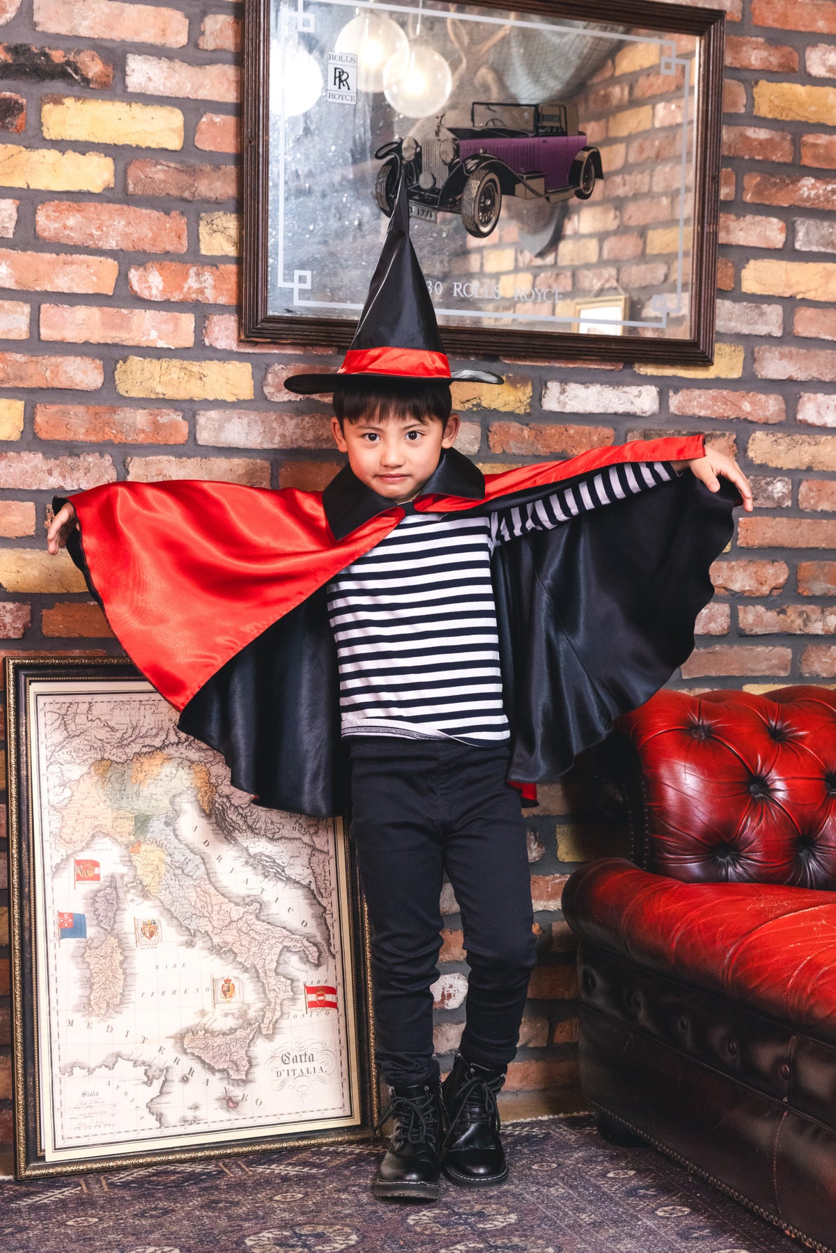 [New] コスプレ ハロウィン 2カラーリバーシブルマント リバーシブル キッズ ユニセックス パープル/レッド 【クリアストーン】