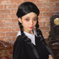 コスプレ 人形 ハロウィン ベルベットワンピースガール  レディース フリーサイズ ブラック【クリアストーン】