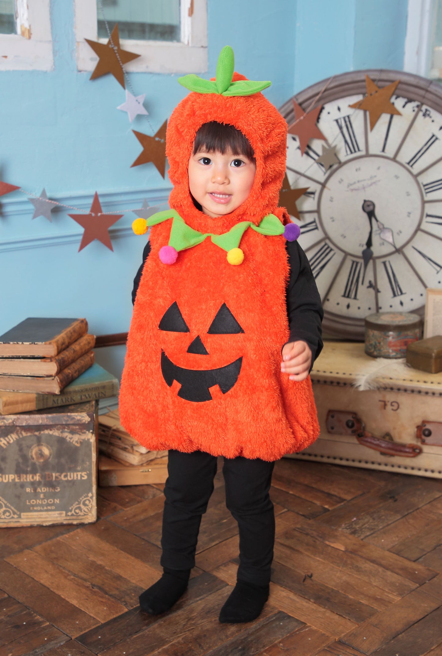 コスプレ 赤ちゃん ジャックオランタン マシュマロベビー マシュマロパンプキン ベビー 80cm オレンジ【クリアストーン】