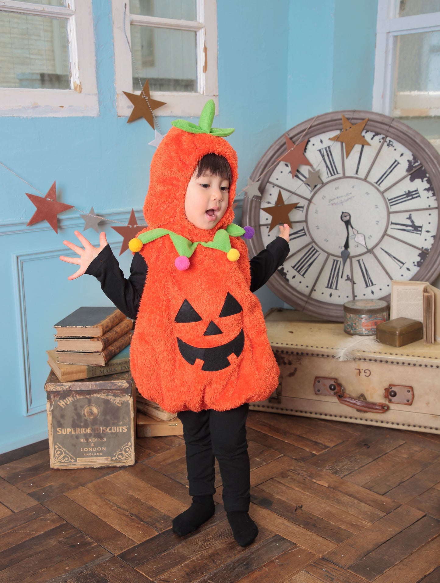 コスプレ 赤ちゃん ジャックオランタン マシュマロベビー マシュマロパンプキン ベビー 80cm オレンジ【クリアストーン】