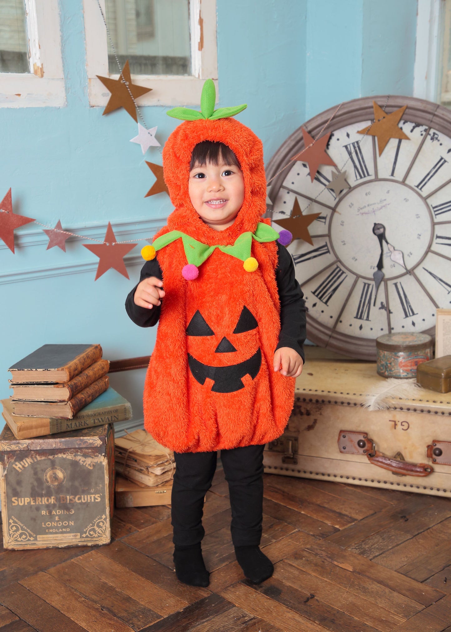 コスプレ 赤ちゃん ジャックオランタン マシュマロベビー マシュマロパンプキン ベビー 80cm オレンジ【クリアストーン】