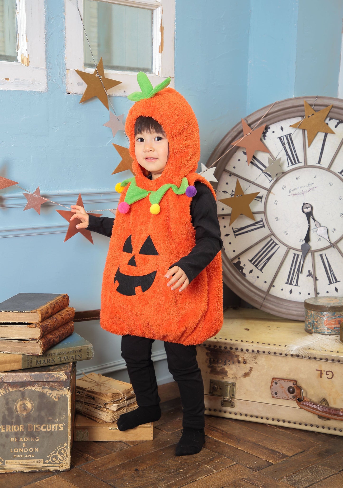 コスプレ 赤ちゃん ジャックオランタン マシュマロベビー マシュマロパンプキン ベビー 80cm オレンジ【クリアストーン】