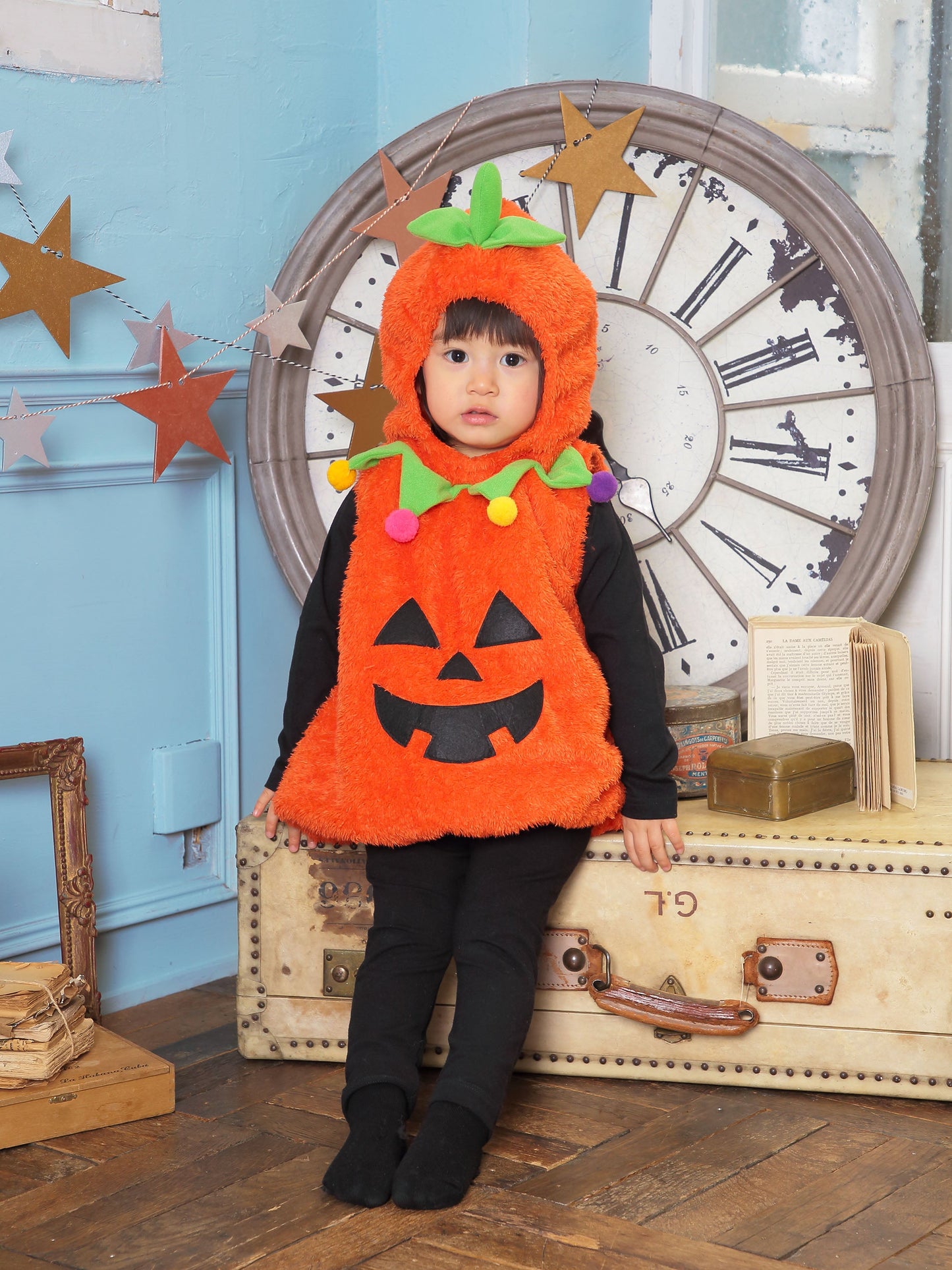 コスプレ 赤ちゃん ジャックオランタン マシュマロベビー マシュマロパンプキン ベビー 80cm オレンジ【クリアストーン】