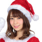 コスプレ小物 クリスマス サンタ帽子 ユニセックス レッド/ブラック/ホワイト/グリーン/ブルー/ピンク/イエロー/パープル/オレンジ【クリアストーン】
