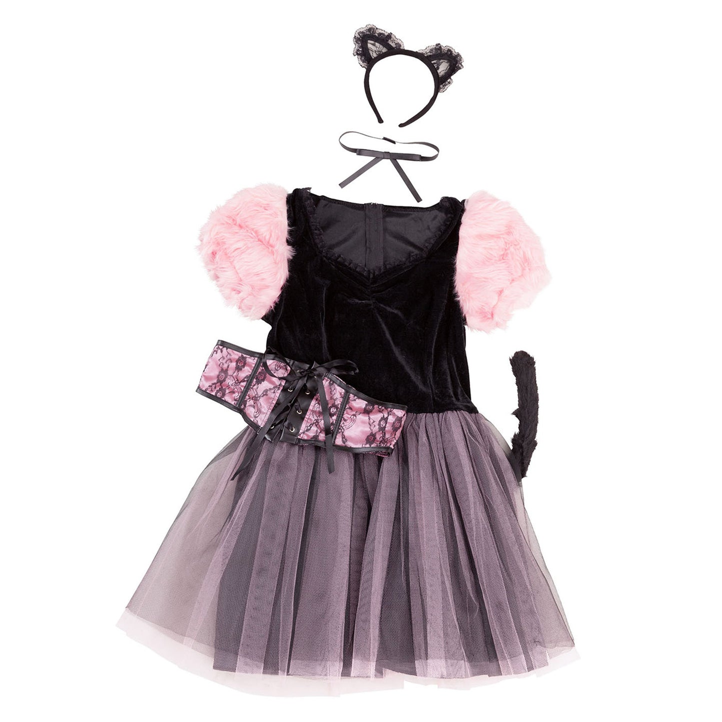 《JamsCollection着用》コスプレ ねこ コケティッシュガーリー ストロベリーキャット/バニラキャット レディース S M L ピンク/ホワイト【クリアストーン】