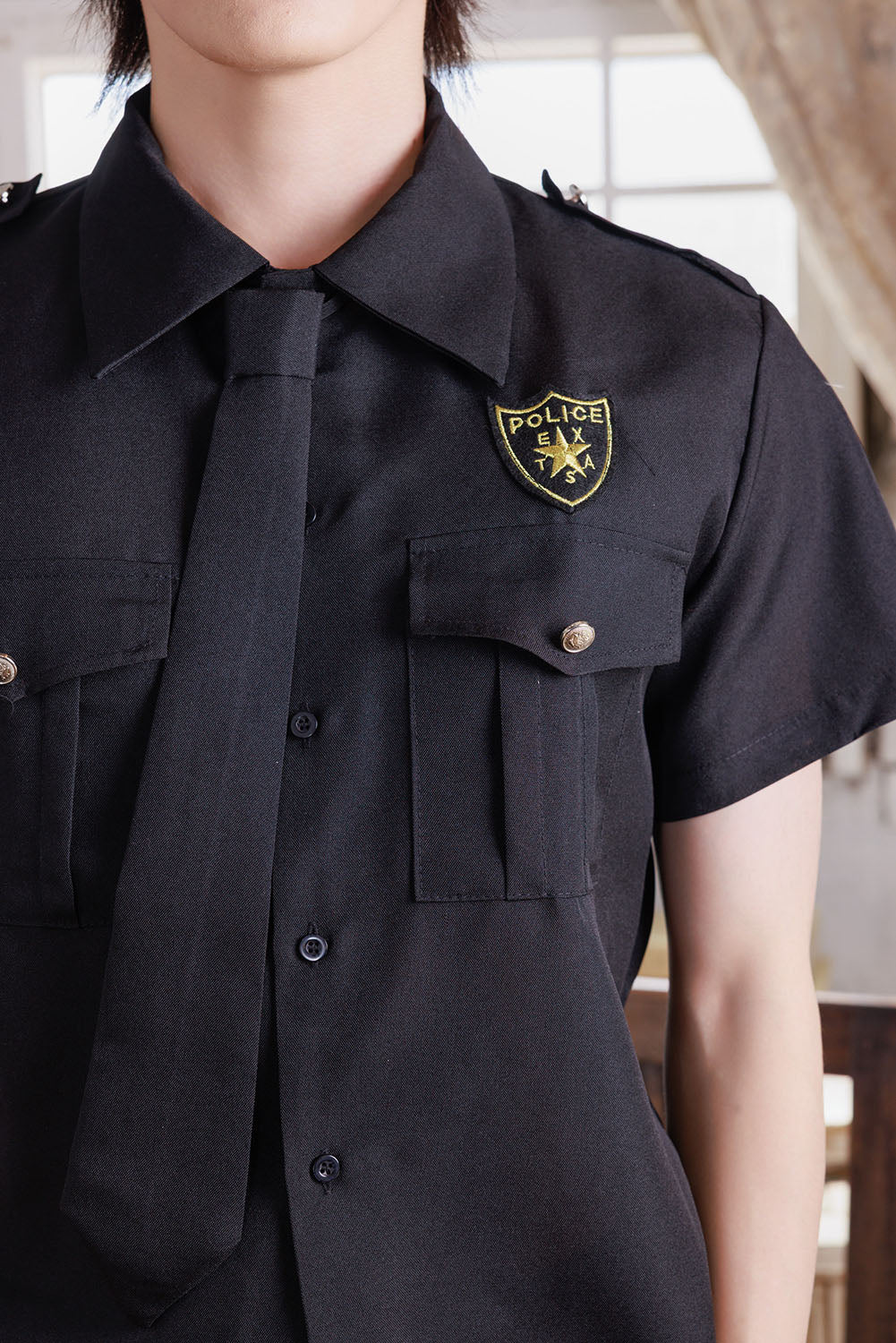 ≪スタンミさん着用≫ コスプレ 仮装 ハロウィン スピードポリス ユニセックス フリーサイズ ブラック 【クリアストーン】