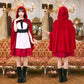 コスプレ ハロウィン 赤ずきん ローズケープガール レディース フリーサイズ レッド【クリアストーン】♡