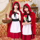コスプレ ハロウィン 赤ずきん ローズケープガール レディース フリーサイズ レッド【クリアストーン】♡