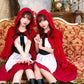 コスプレ ハロウィン 赤ずきん ローズケープガール レディース フリーサイズ レッド【クリアストーン】♡