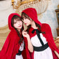 コスプレ ハロウィン 赤ずきん ローズケープガール レディース フリーサイズ レッド【クリアストーン】♡