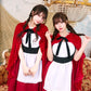 コスプレ ハロウィン 赤ずきん ローズケープガール レディース フリーサイズ レッド【クリアストーン】♡