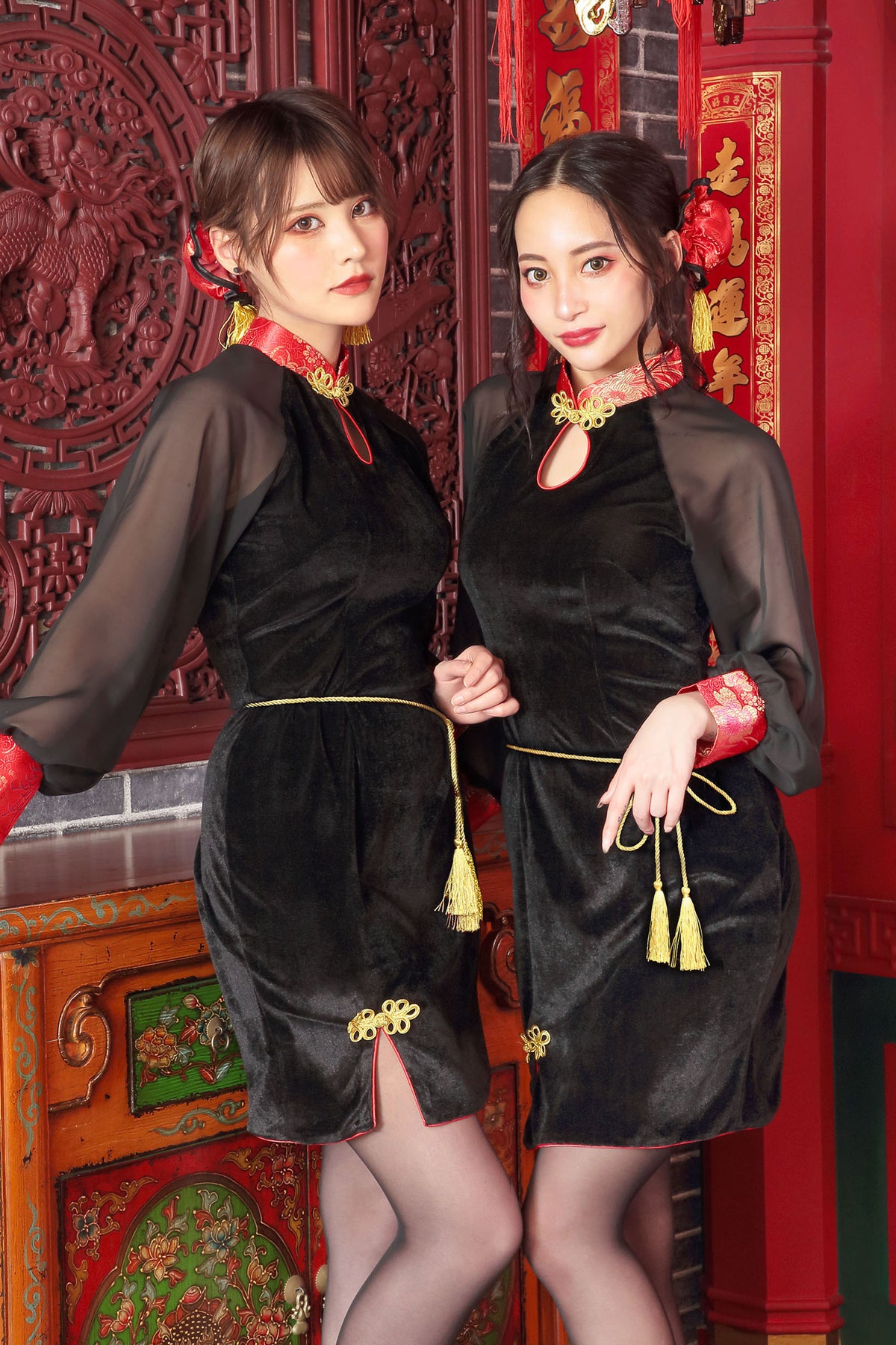 コスプレ チャイナ ハロウィン ベロアチャイナガール レディース 