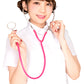コスプレ 小物 聴診器 ナース ユニセックス フリーサイズ レッド/ピンク/ブルー/パープル【クリアストーン】