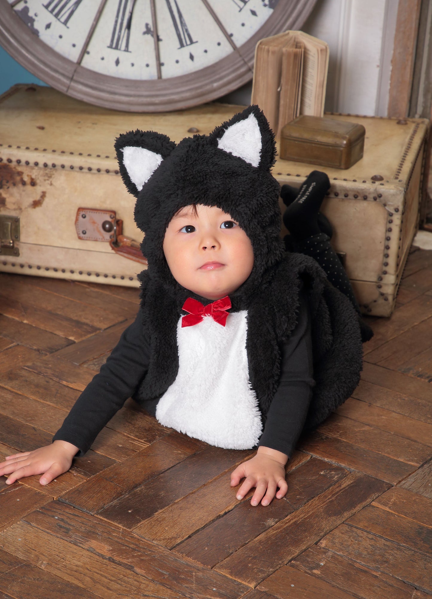 コスプレ ベビー 赤ちゃん 黒猫 マシュマロベビー 80cm ブラック【クリアストーン】