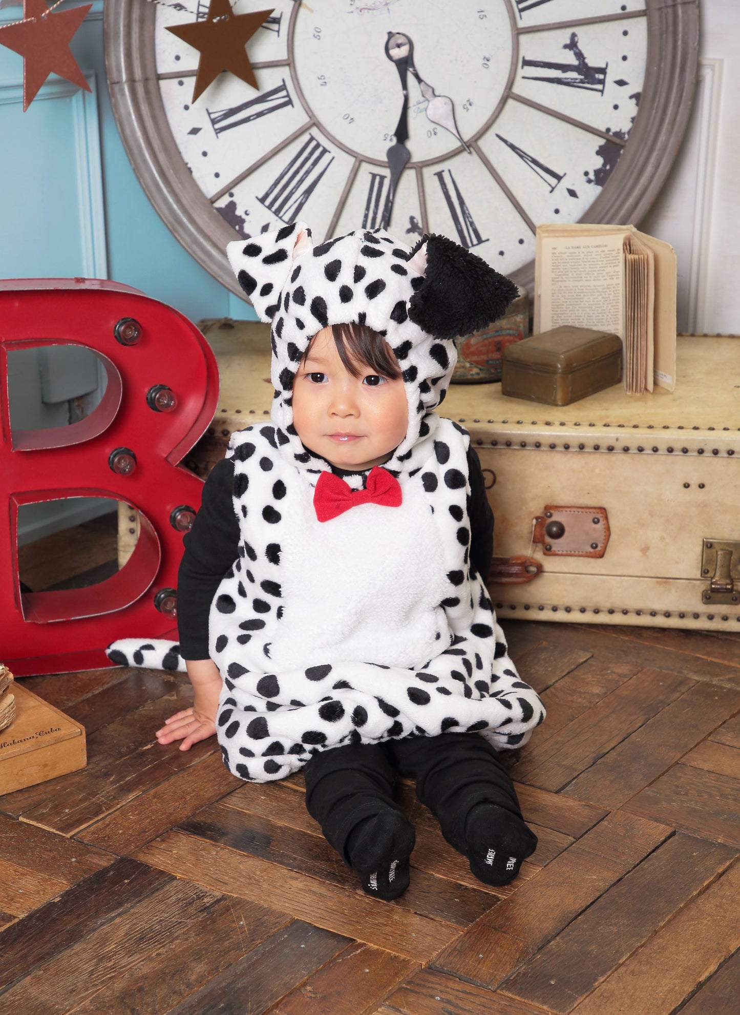 コスプレ ベビー 赤ちゃん ダルメシアン マシュマロベビー 80cm モノトーン【クリアストーン】