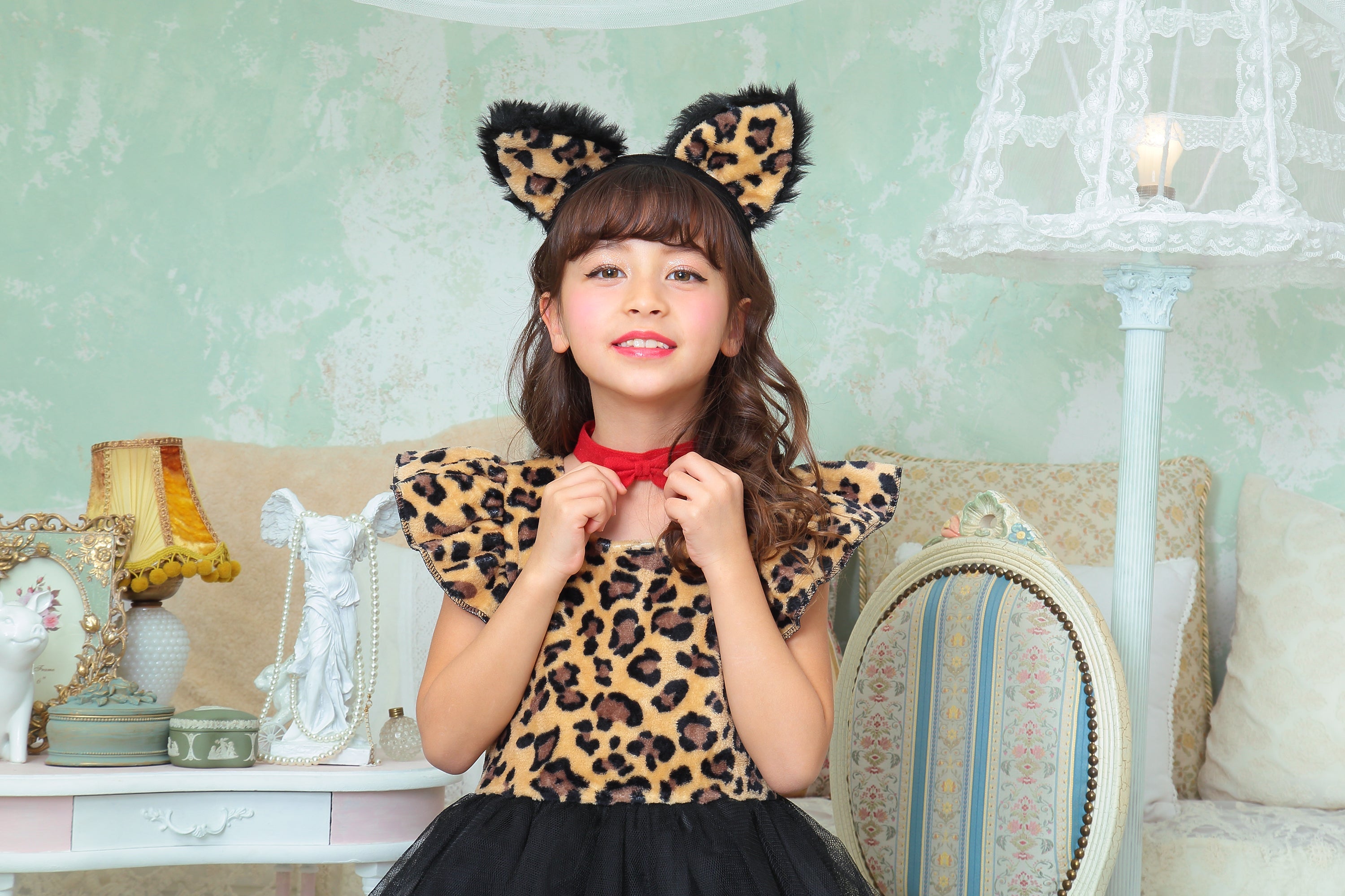 コスプレ キッズ こども ヒョウ ハロウィン プティレオパード 100cm