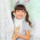 コスプレ キッズ こども うさぎ アニマル 動物 ハロウィン ワンダーグレーラパン 100cm/120cm/140cm グレー【クリアストーン】