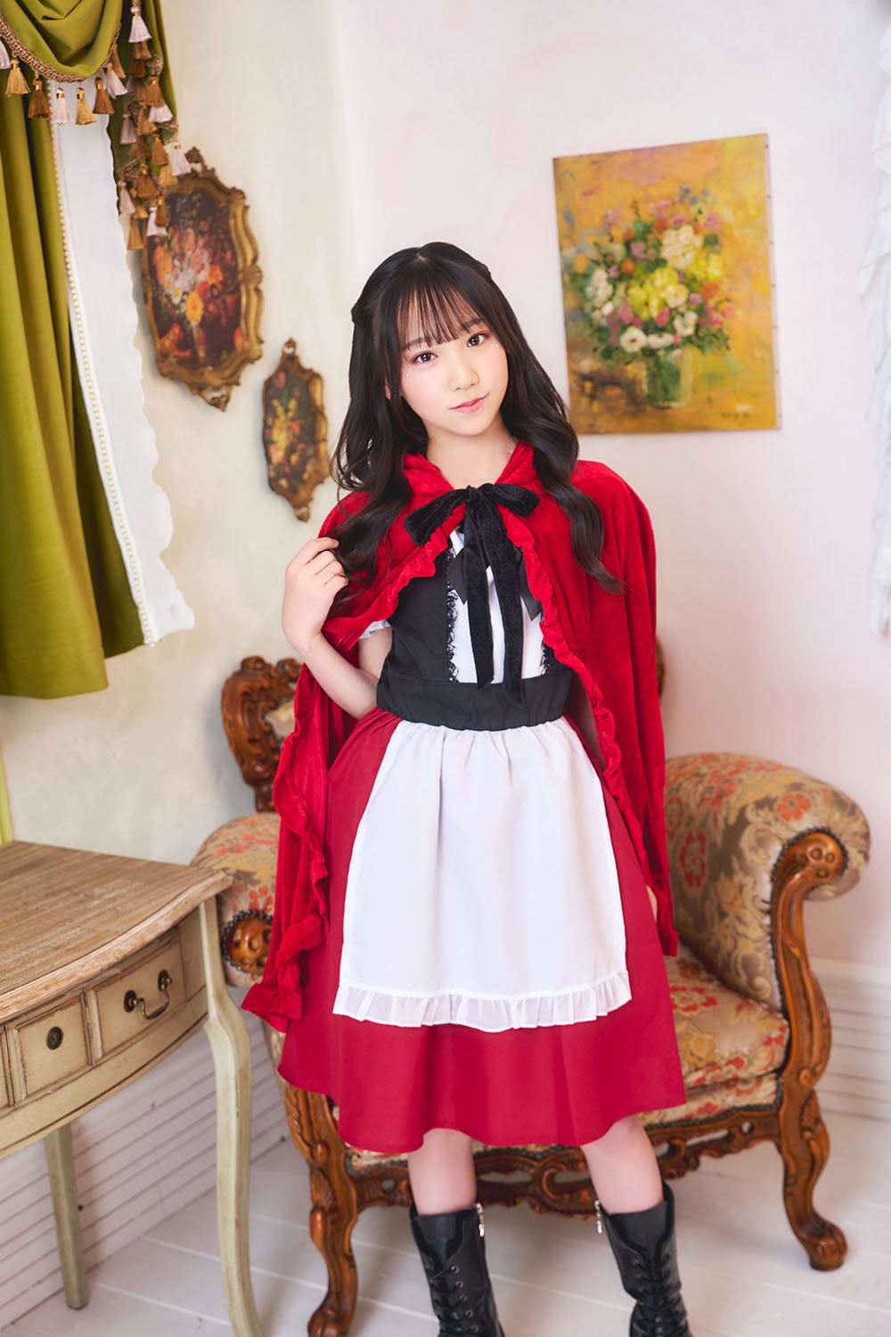コスプレ ジュニア こども 赤ずきん COSCHU! レッドケープガール 140