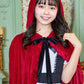 コスプレ ジュニア こども 赤ずきん COSCHU! レッドケープガール 140～150cm レッド【クリアストーン】