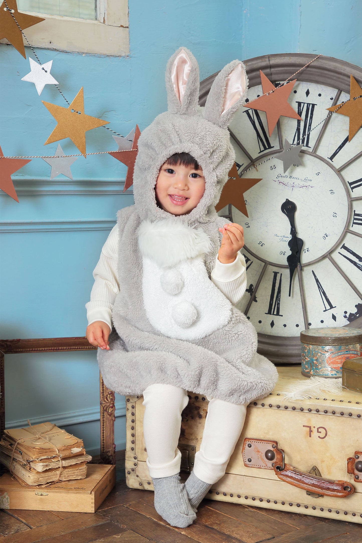 コスプレ 赤ちゃん うさぎ マシュマロベビー マシュマログレーラパン ベビー 80cm グレー【クリアストーン】