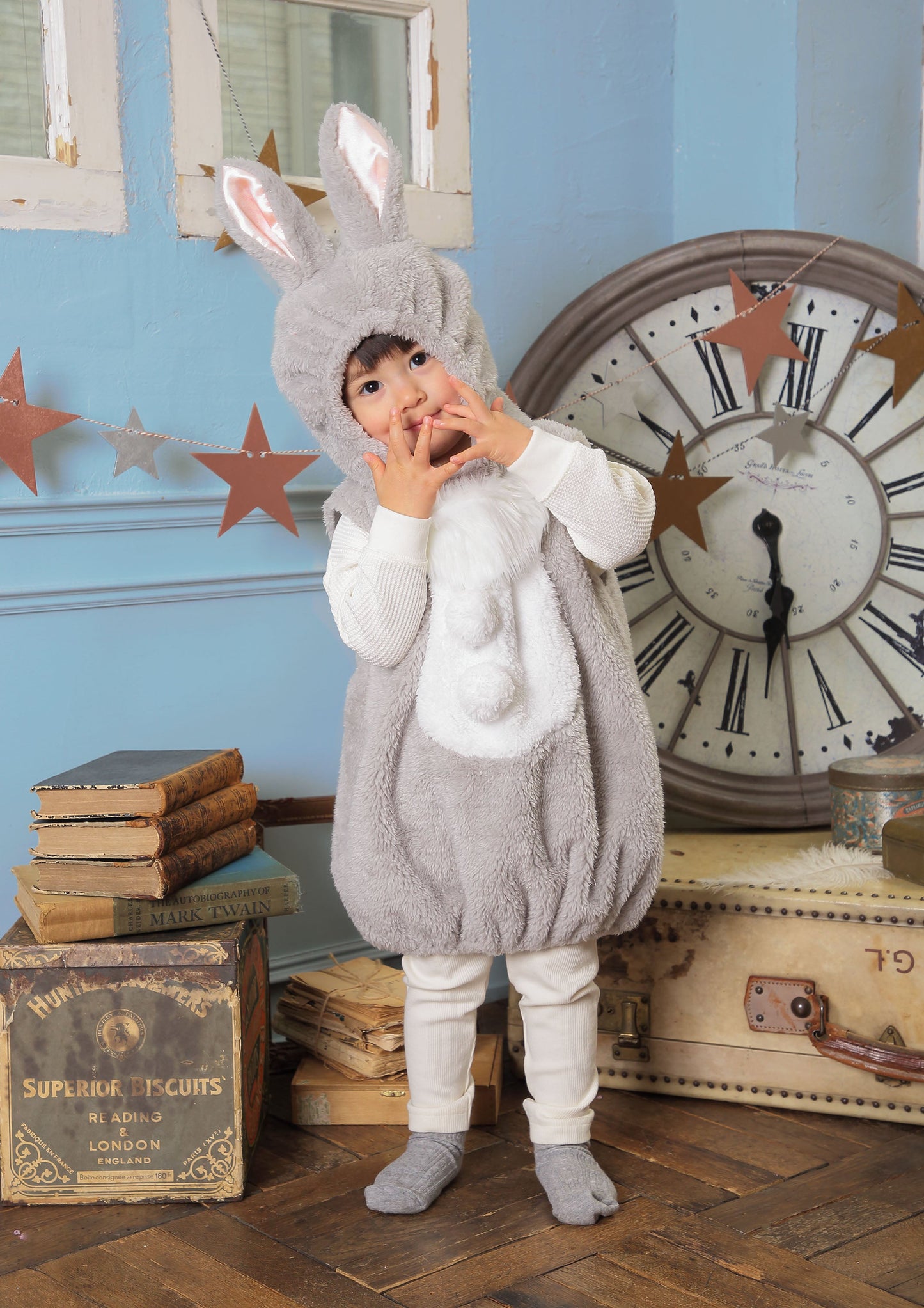 コスプレ 赤ちゃん うさぎ マシュマロベビー マシュマログレーラパン ベビー 80cm グレー【クリアストーン】