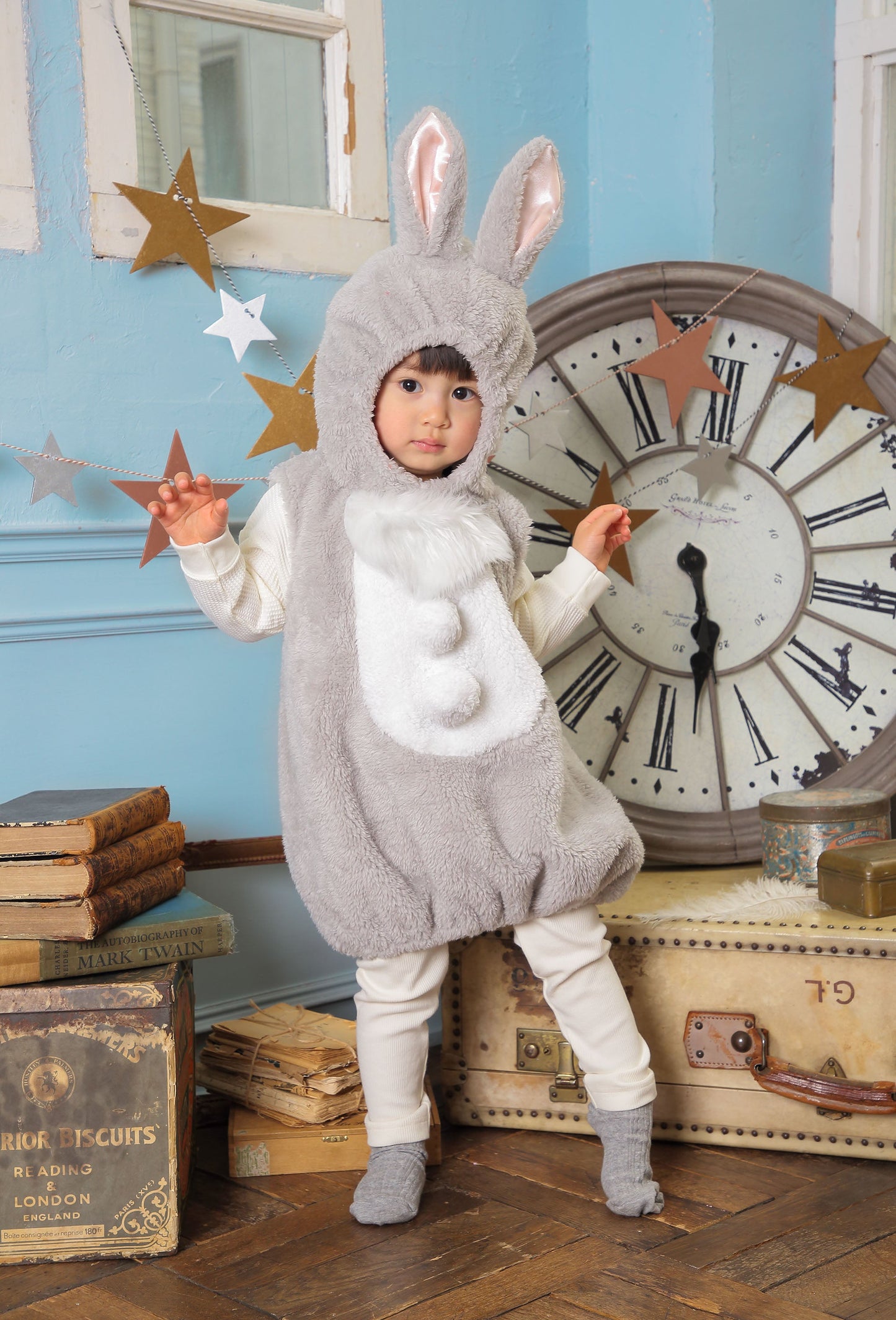 コスプレ 赤ちゃん うさぎ マシュマロベビー マシュマログレーラパン ベビー 80cm グレー【クリアストーン】
