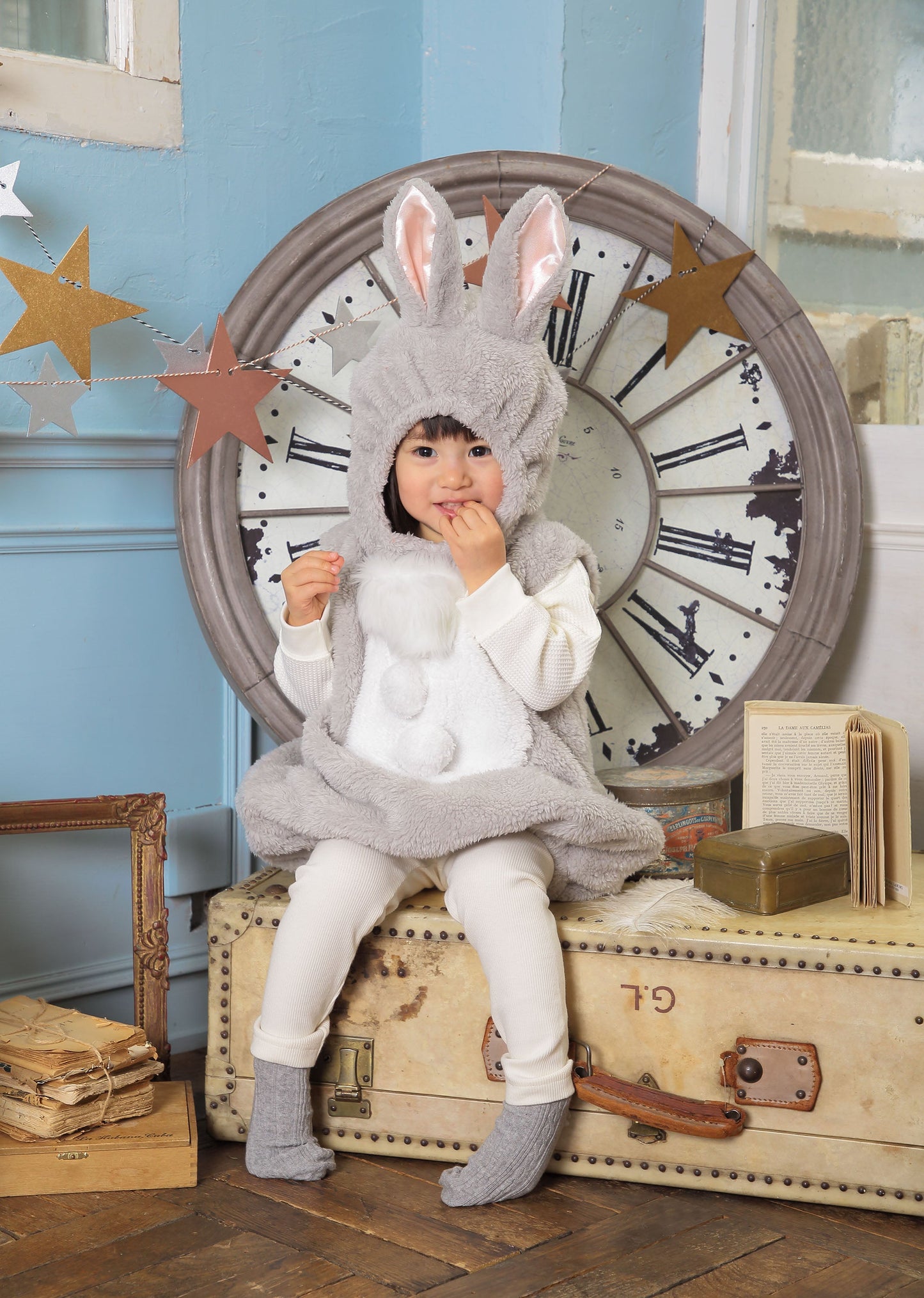 コスプレ 赤ちゃん うさぎ マシュマロベビー マシュマログレーラパン ベビー 80cm グレー【クリアストーン】