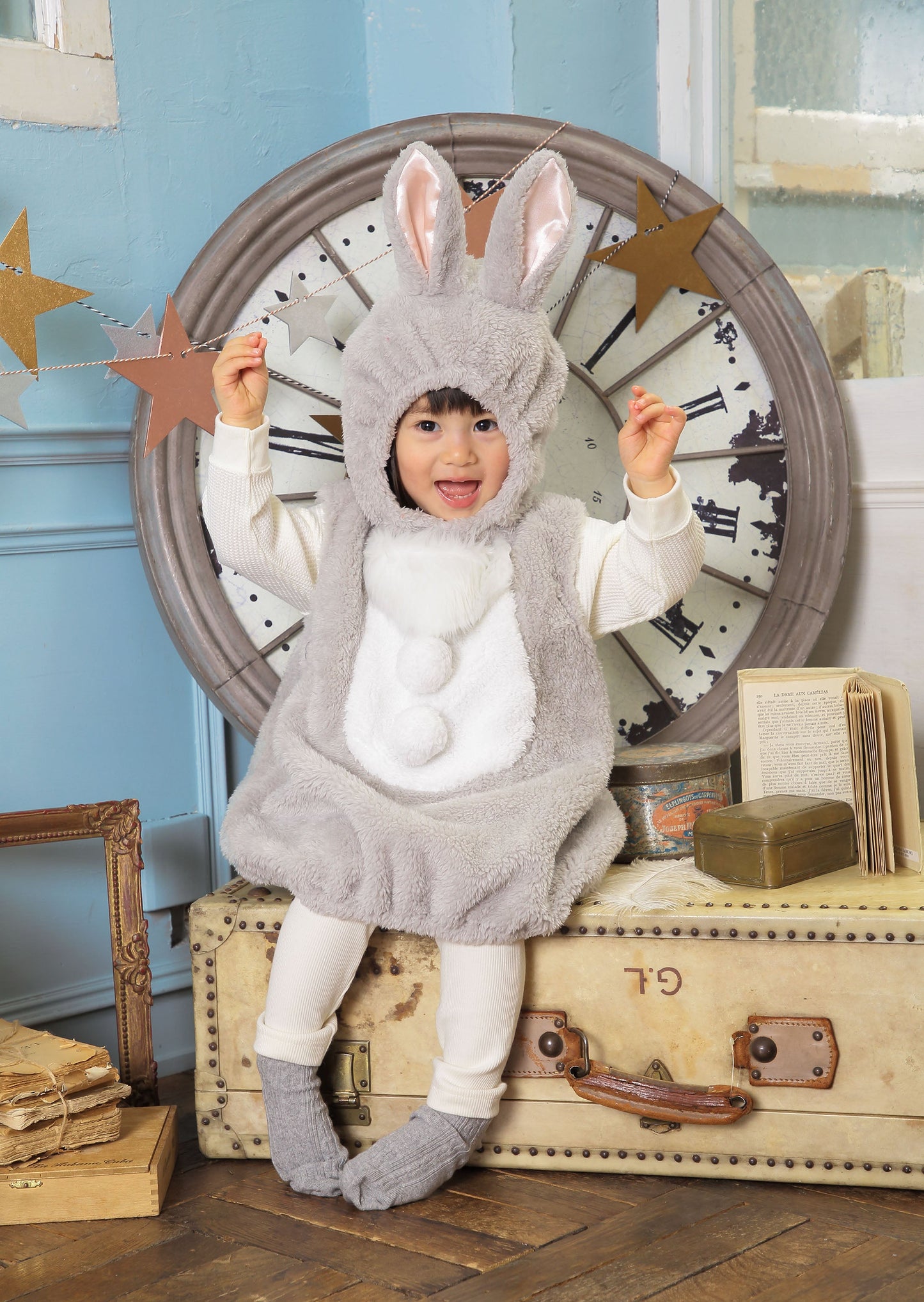 コスプレ 赤ちゃん うさぎ マシュマロベビー マシュマログレーラパン ベビー 80cm グレー【クリアストーン】
