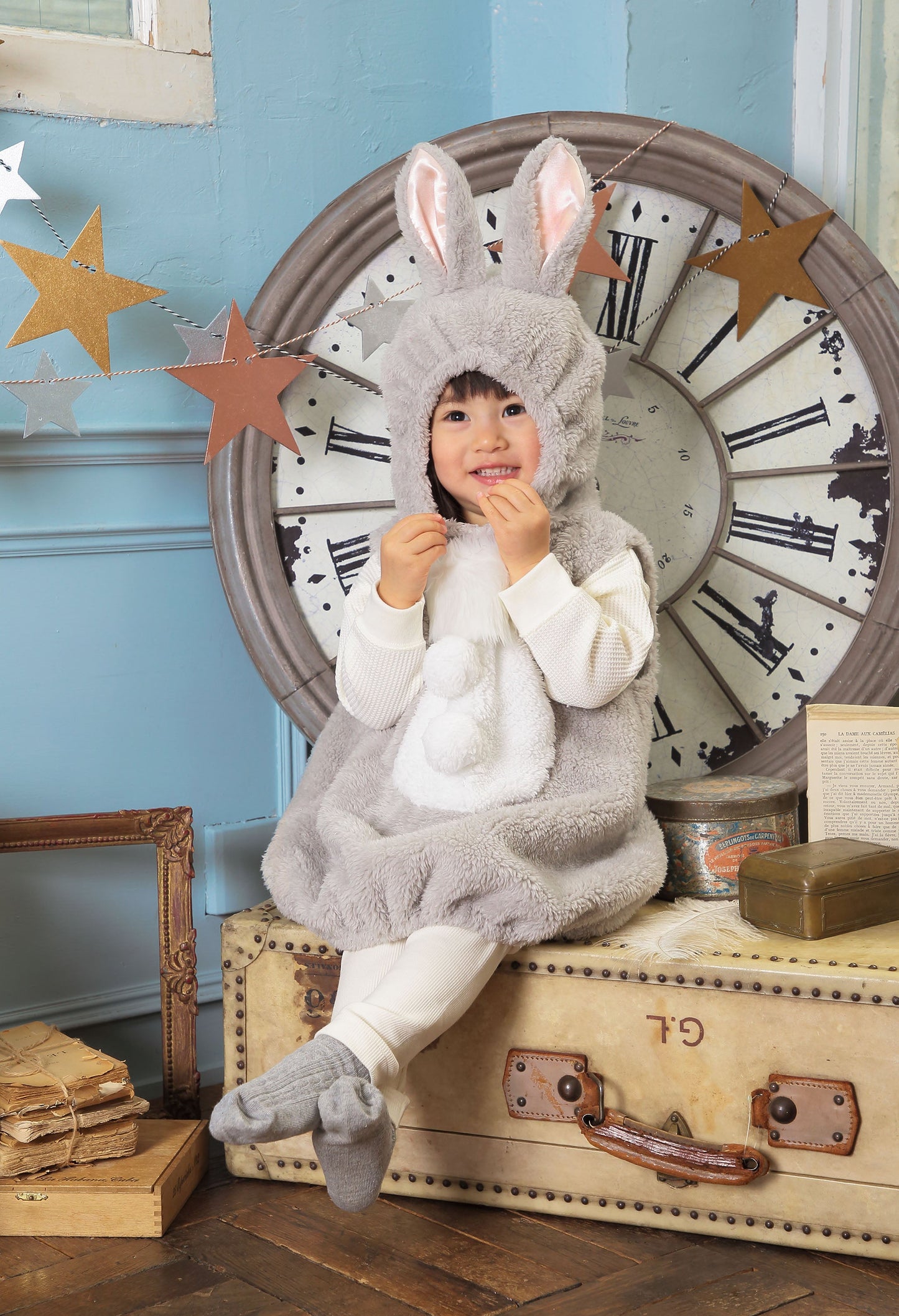 コスプレ 赤ちゃん うさぎ マシュマロベビー マシュマログレーラパン ベビー 80cm グレー【クリアストーン】