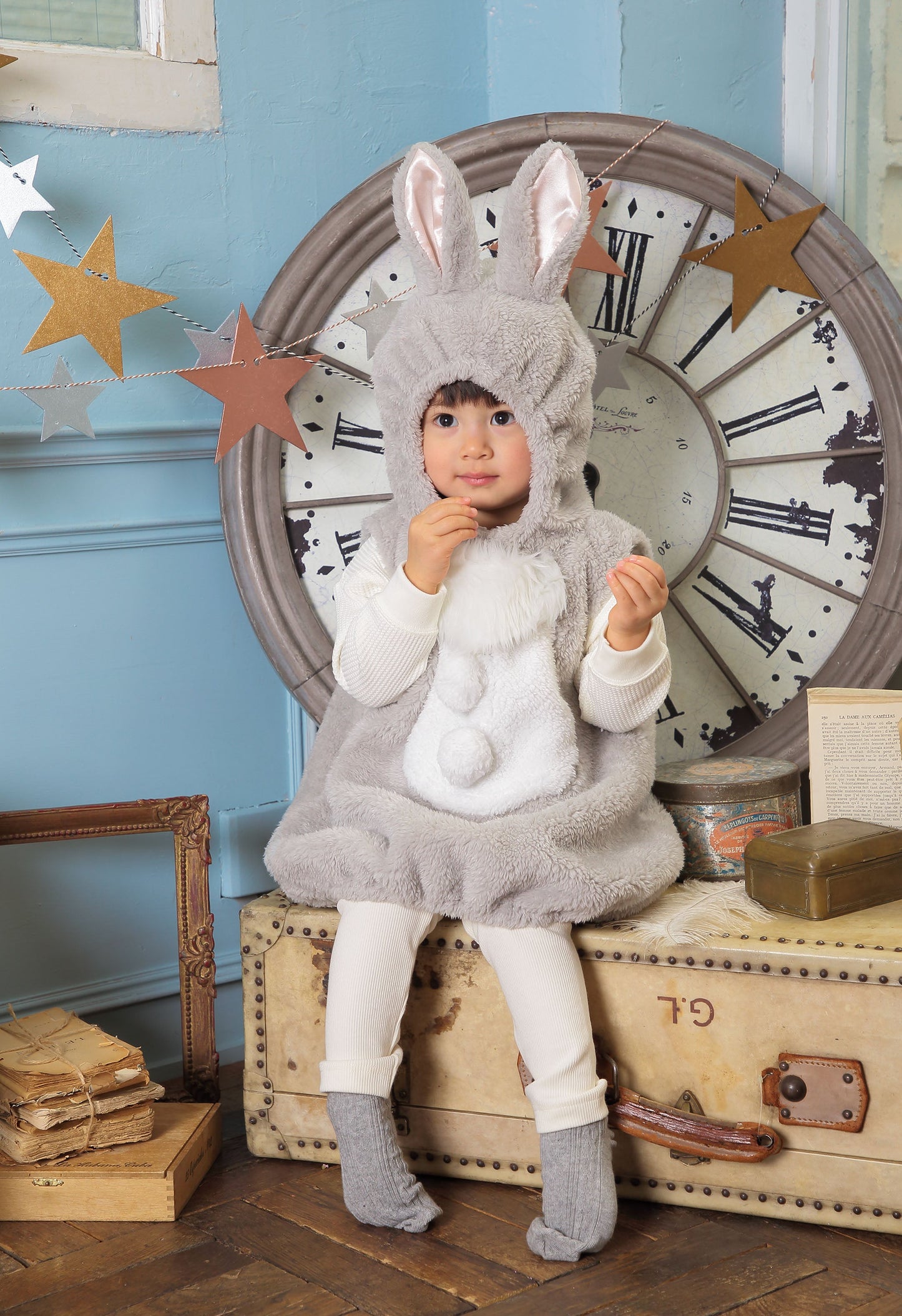 コスプレ 赤ちゃん うさぎ マシュマロベビー マシュマログレーラパン ベビー 80cm グレー【クリアストーン】