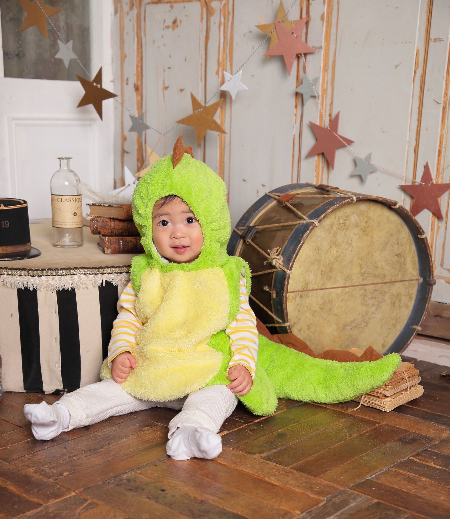 コスプレ 赤ちゃん 恐竜 マシュマロベビー マシュマロプティサウルス ベビー 80cm グリーン【クリアストーン】