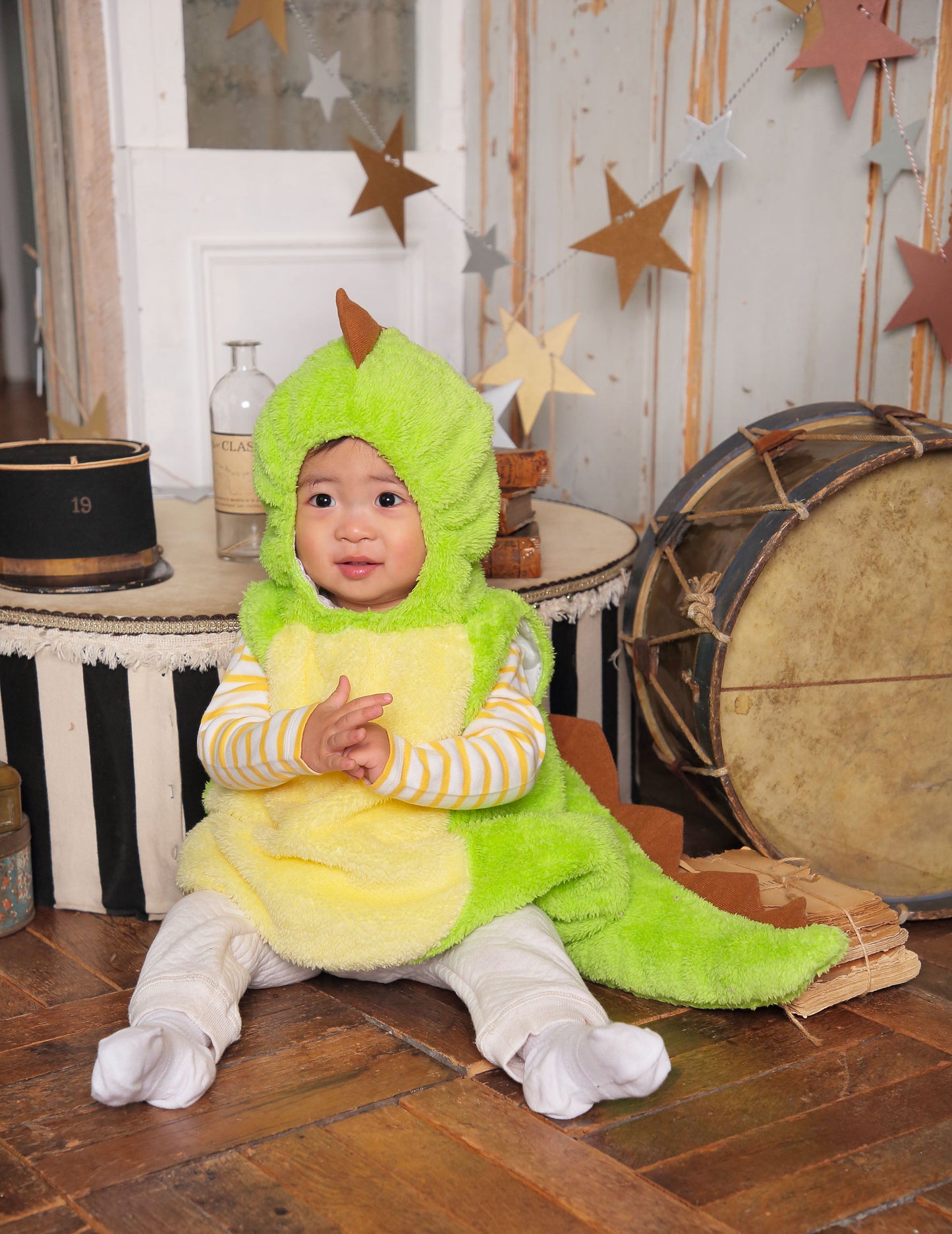 コスプレ 赤ちゃん 恐竜 マシュマロベビー マシュマロプティサウルス ベビー 80cm グリーン【クリアストーン】