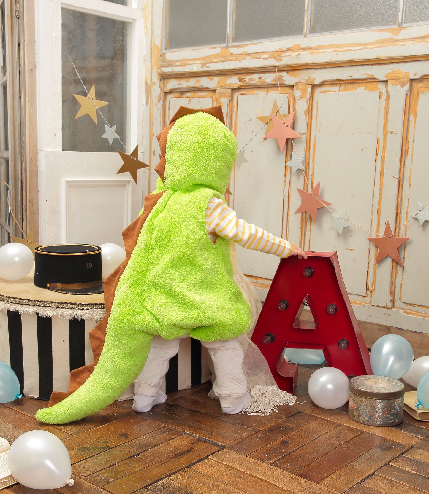 コスプレ 赤ちゃん 恐竜 マシュマロベビー マシュマロプティサウルス ベビー 80cm グリーン【クリアストーン】