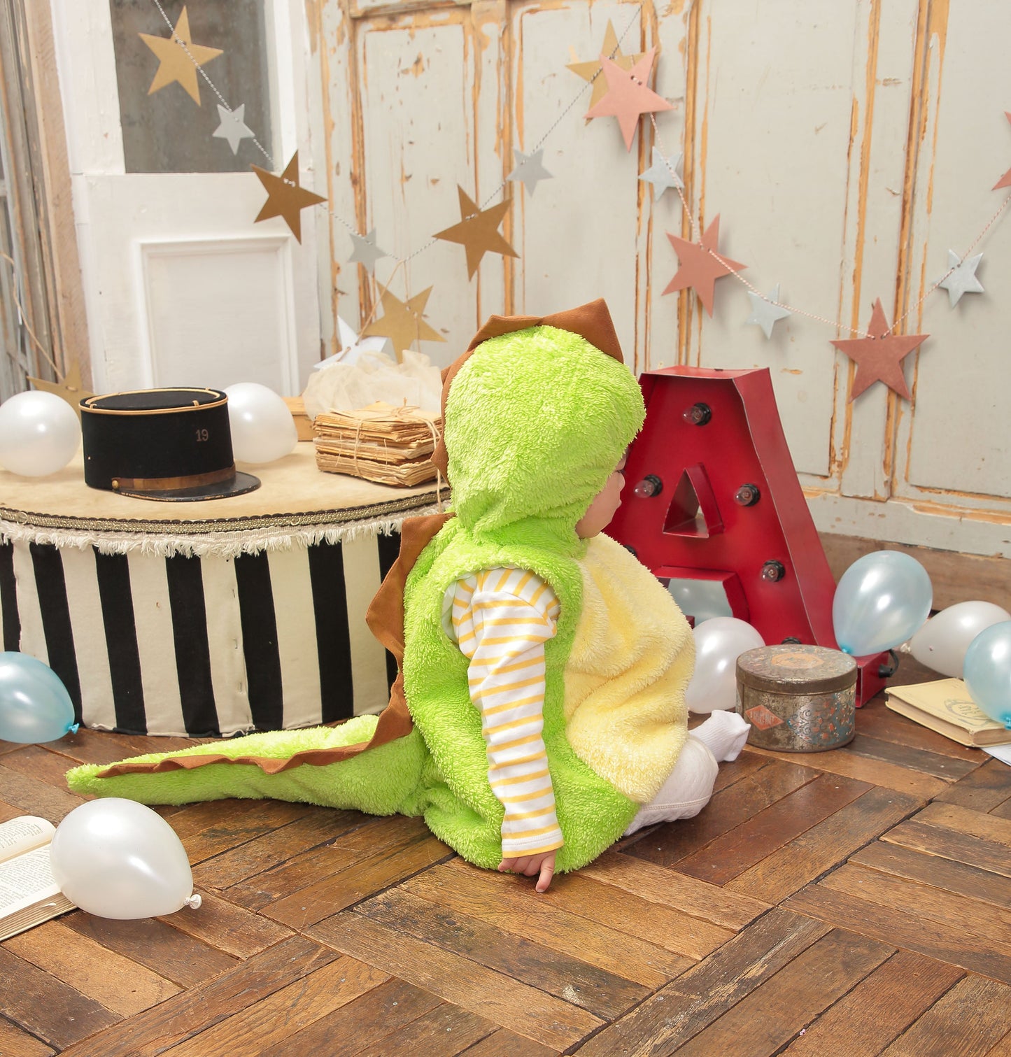 コスプレ 赤ちゃん 恐竜 マシュマロベビー マシュマロプティサウルス ベビー 80cm グリーン【クリアストーン】