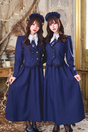 コスプレ メイド ホテルメイド レディース フリーサイズ ネイビー