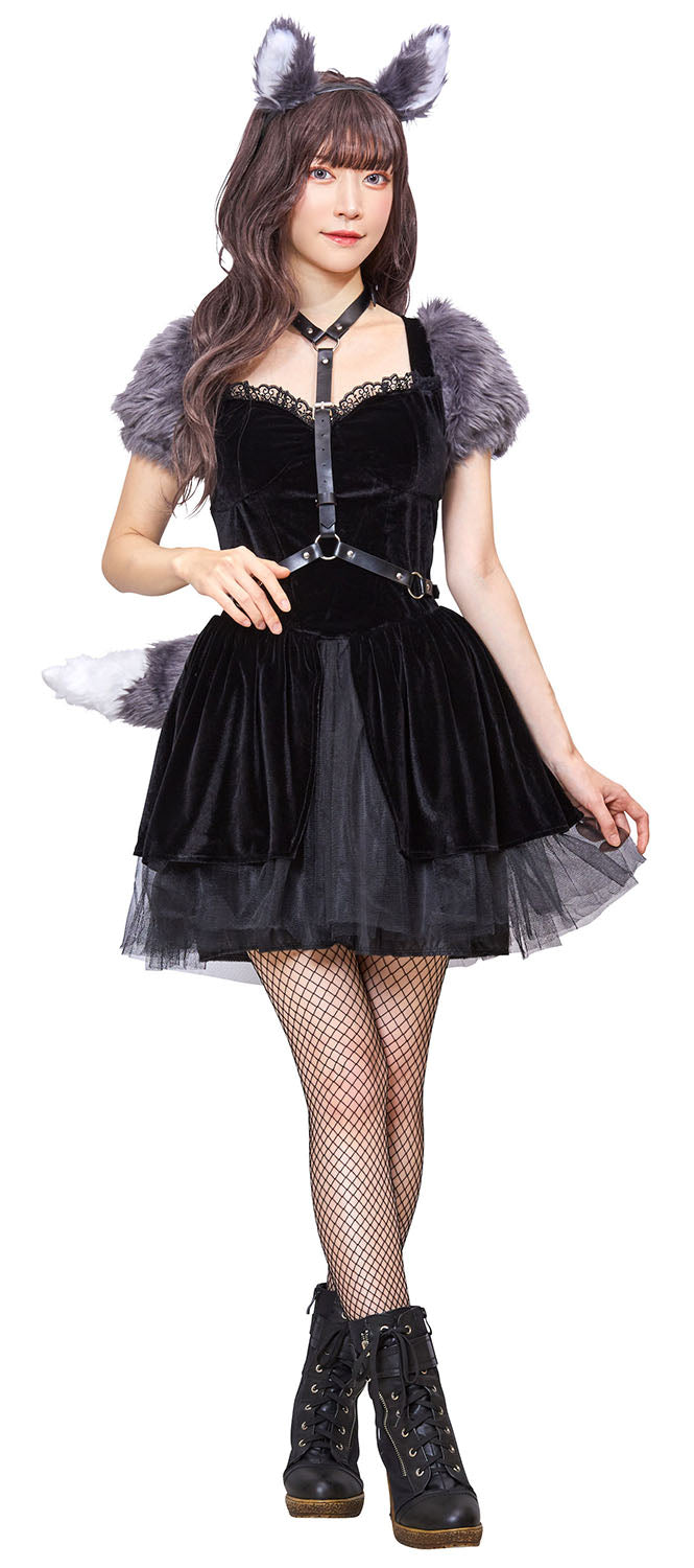 コスプレ オオカミ ファンタジックヴィラン ヴォルフ レディース フリーサイズ ブラック【クリアストーン】