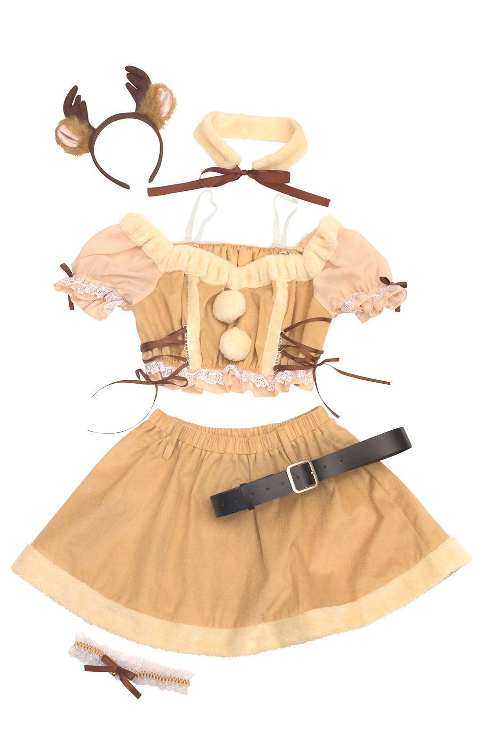 コスプレ クリスマス トナカイ グランノエル セパレートトナカイ レディース フリーサイズ ブラウン【クリアストーン】