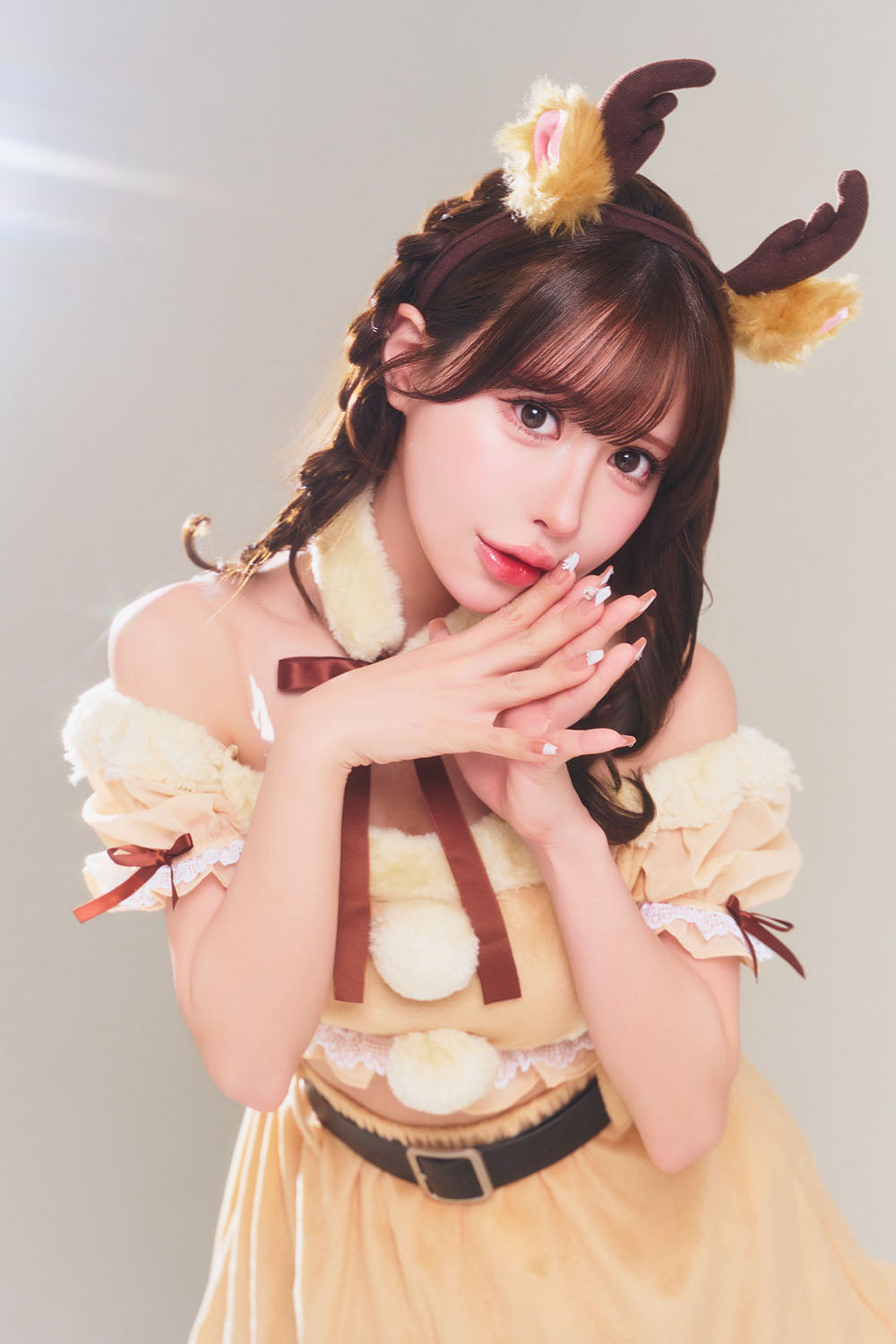 コスプレ クリスマス トナカイ グランノエル セパレートトナカイ レディース フリーサイズ ブラウン【クリアストーン】