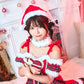 《63ANGELまいかちゃん着用》 コスプレ クリスマス サンタ チェック チェックフリルレースアップサンタ レディース フリーサイズ レッド 【クリアストーン】