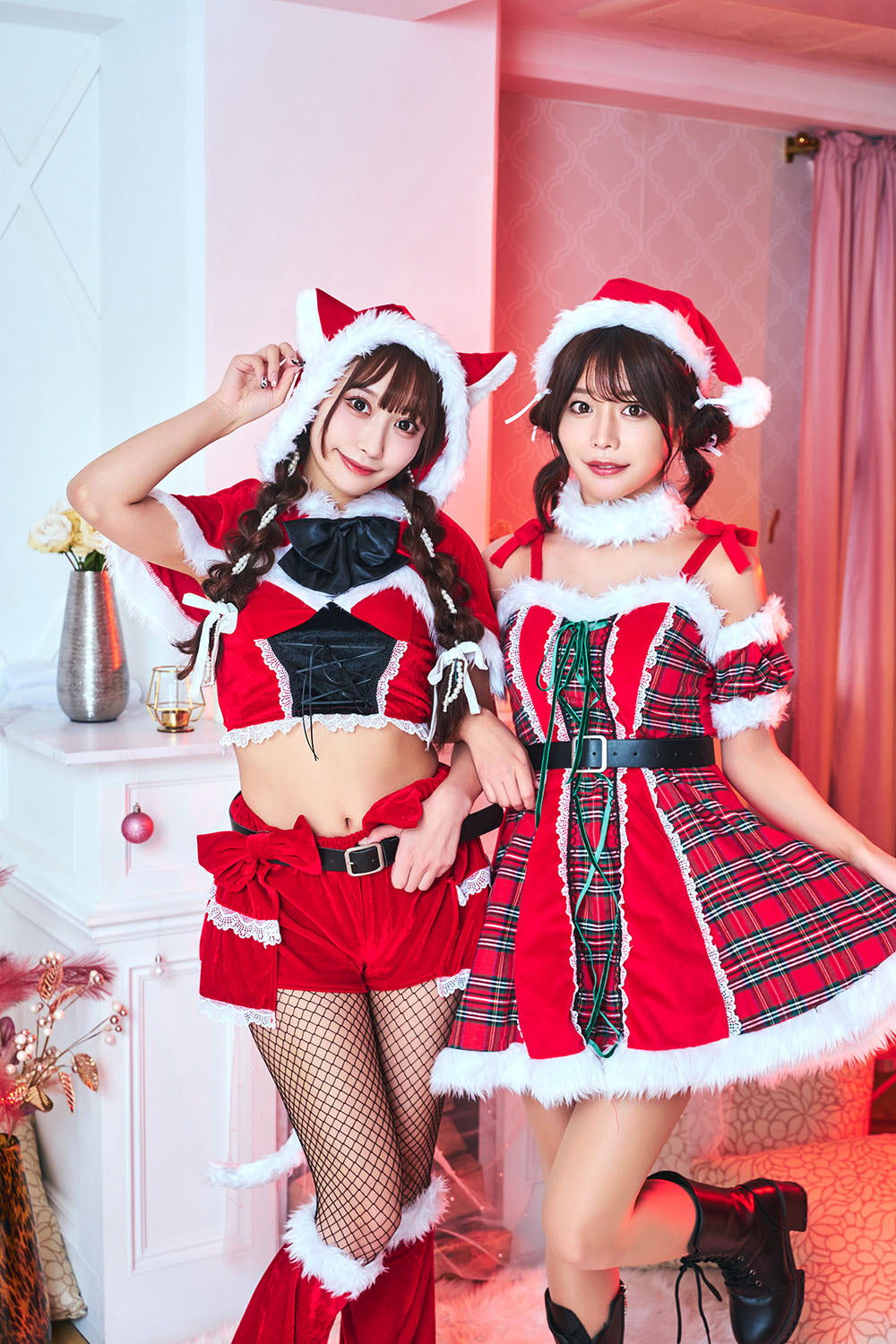 63ANGELルミちゃん着用》 コスプレ クリスマス サンタ ねこ ねこ耳 レースアップ猫耳ケープサンタ レディース レッド 【クリアスト –  clearstone(クリアストーン)公式オンラインストア