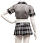 コスプレ 制服 SecretRose シアースクール レディース フリーサイズ ブラック【クリアストーン】♡