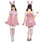 コスプレ ハロウィン うさぎ バニー リュバンミニョン トゥインクルバニー レディース フリーサイズ ピンク【クリアストーン】