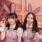 コスプレ ハロウィン うさぎ バニー リュバンミニョン トゥインクルバニー レディース フリーサイズ ピンク【クリアストーン】