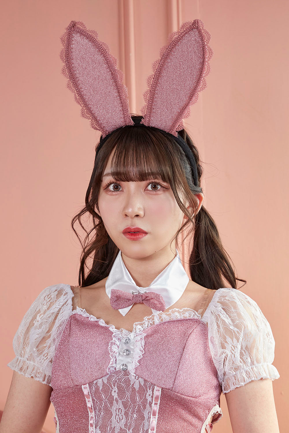 コスプレ ハロウィン うさぎ バニー リュバンミニョン トゥインクルバニー レディース フリーサイズ ピンク【クリアストーン】