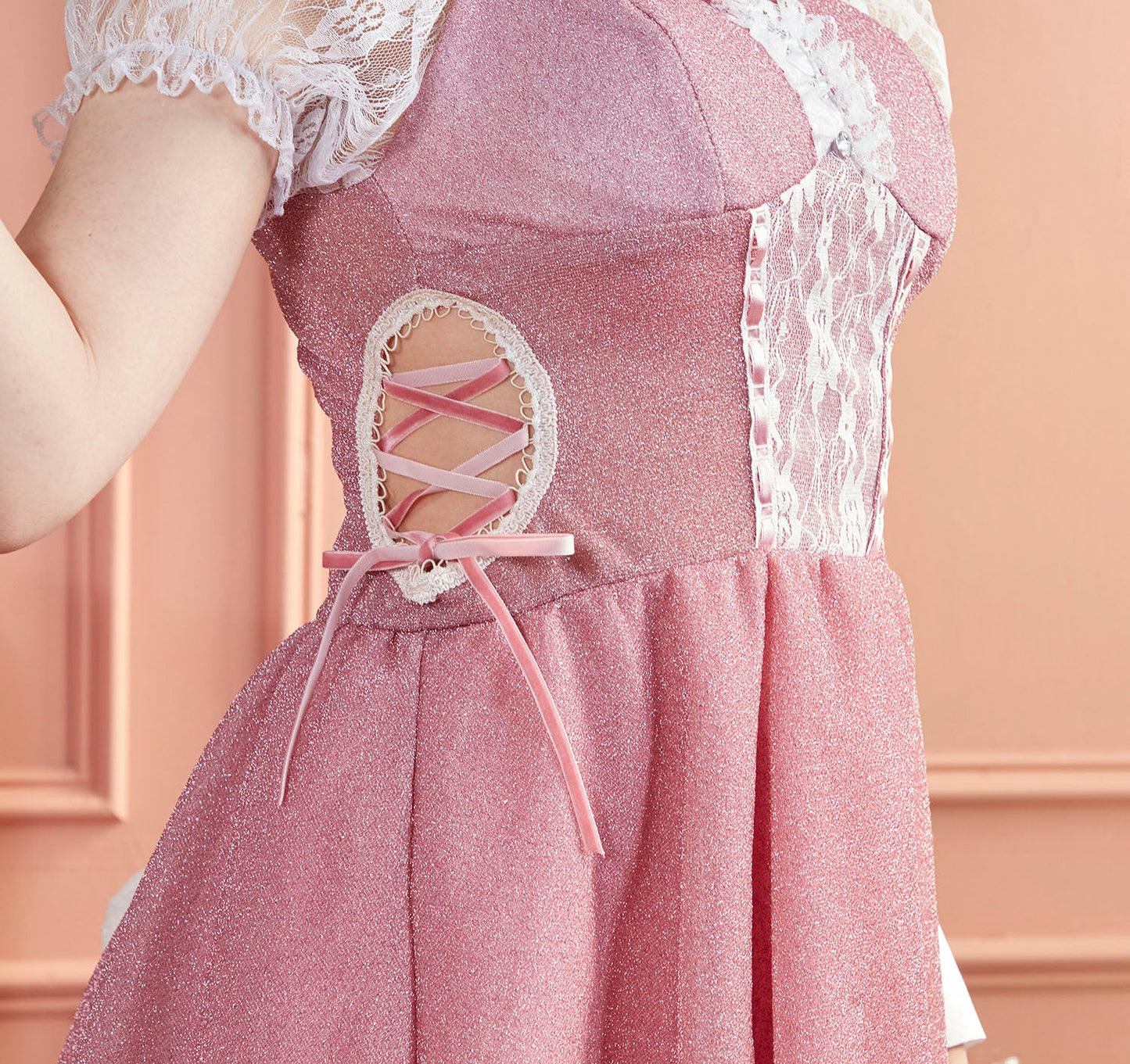 コスプレ ハロウィン うさぎ バニー リュバンミニョン トゥインクルバニー レディース フリーサイズ ピンク【クリアストーン】