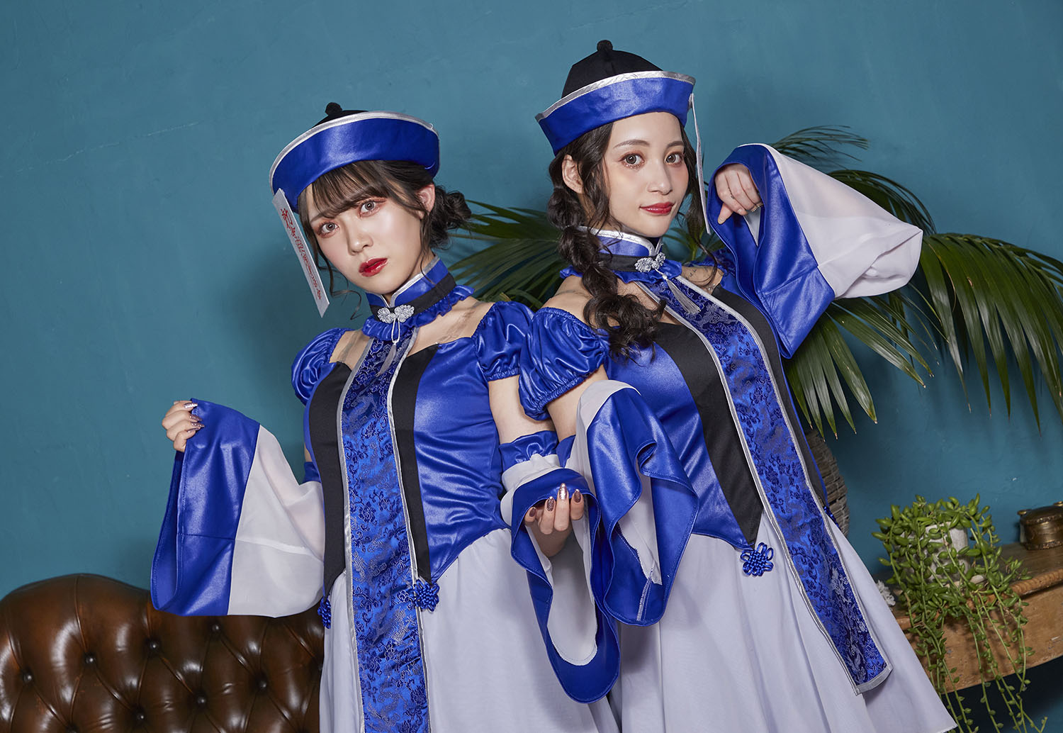 Spookyworking x Fuzero 　キョンシー コスプレ ハロウィン キョンシー オリエンタルブルーガーリー