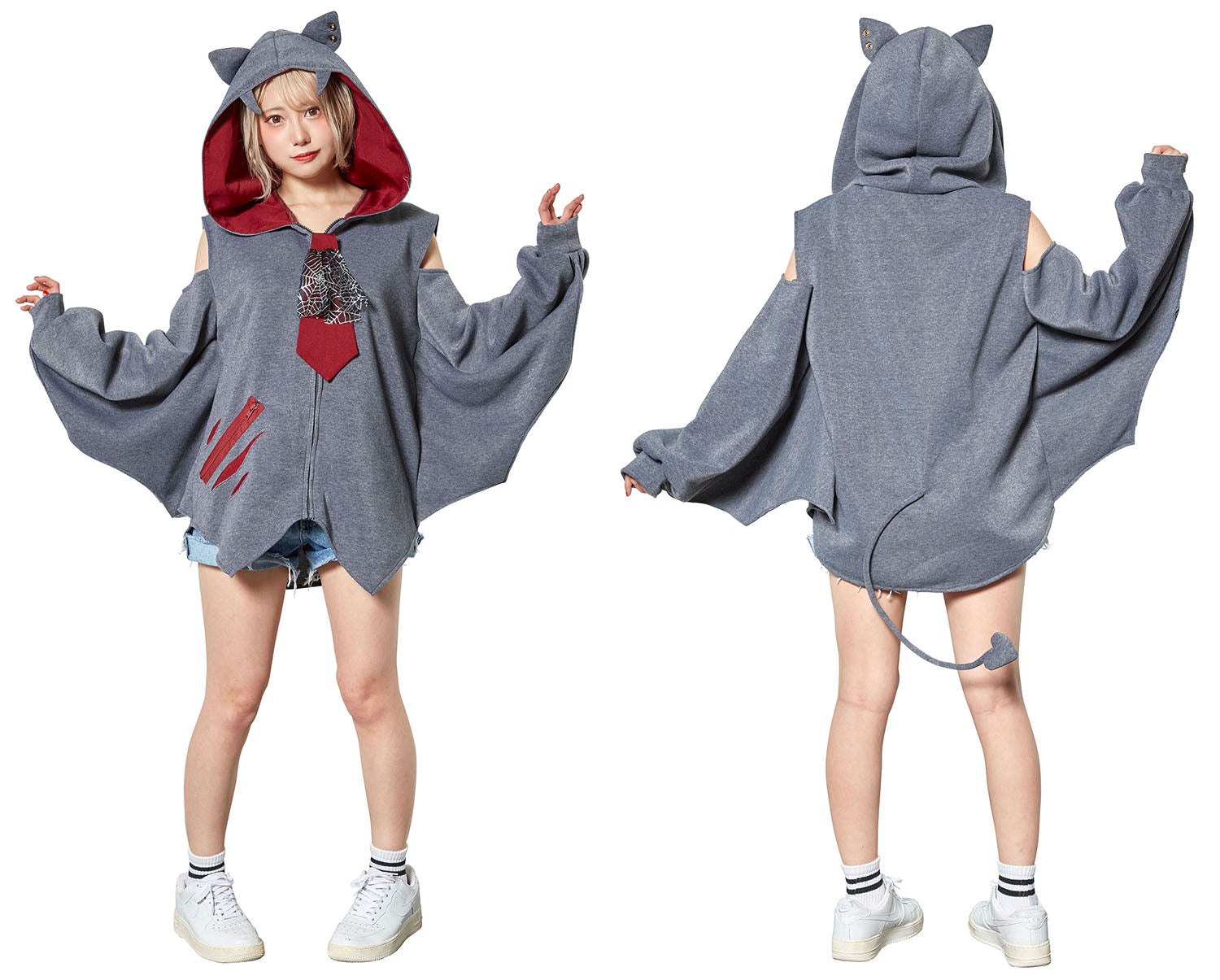 コスプレ ハロウィン こうもり ファングル こうもりパーカー ユニ