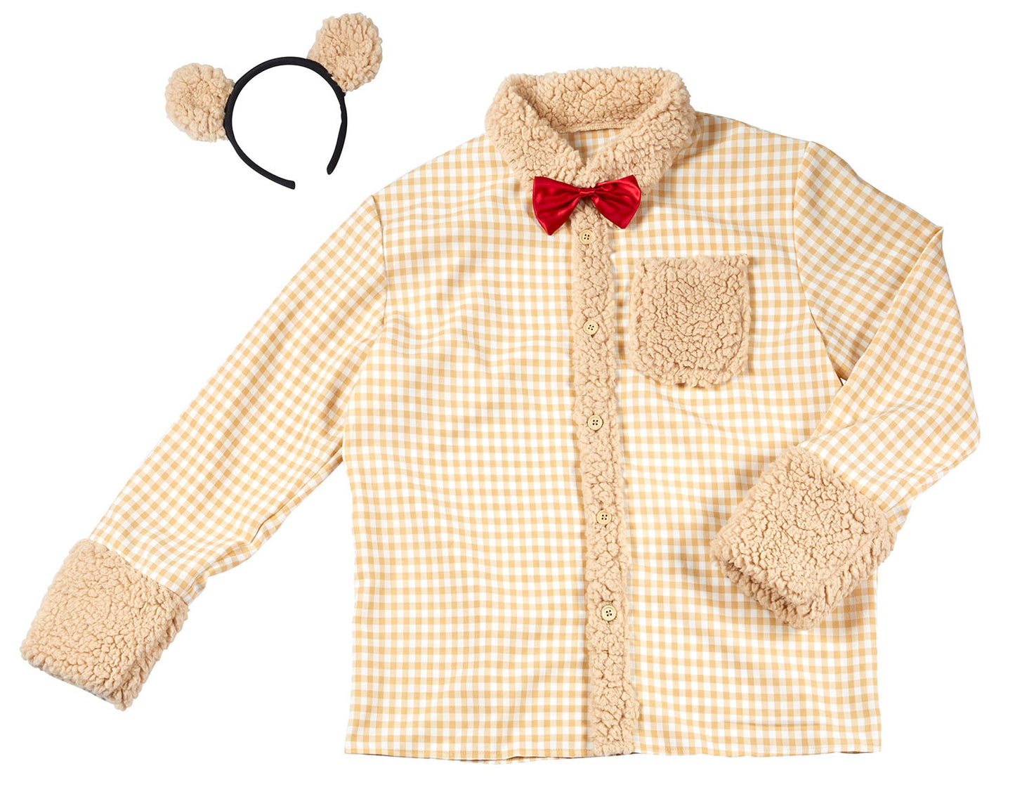 コスプレ ハロウィン くま ファングル テディベアシャツ ユニセックス フリーサイズ ブラウン【クリアストーン】